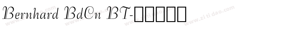 Bernhard BdCn BT字体转换